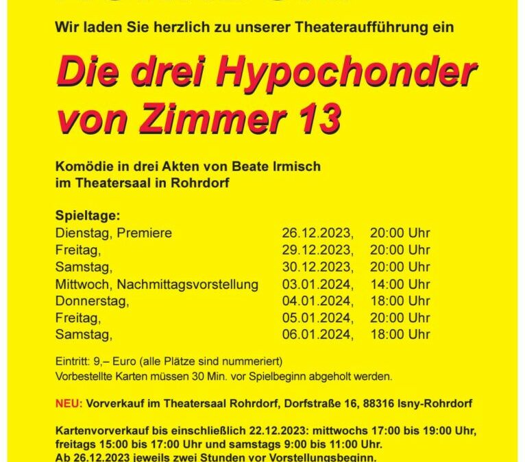 Die drei Hypochonder von Zimmer 13